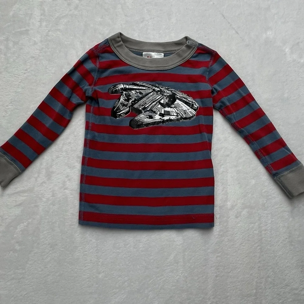Hanna Andersson Star Wars Millenium Falcon Pajamas‎ Boy 18-24m Organic Cotton